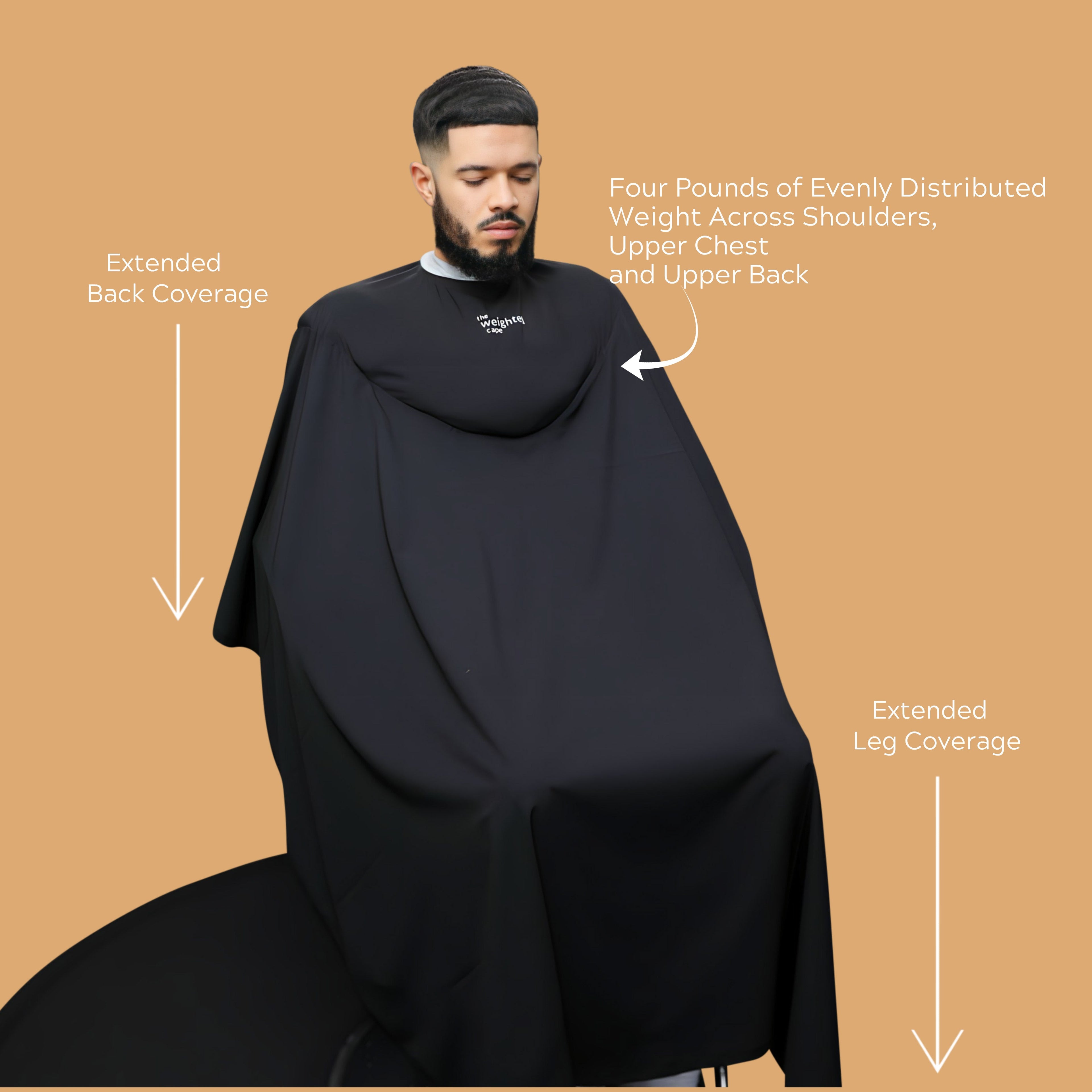 Black 4lb Weighted Cape (Most Popular)